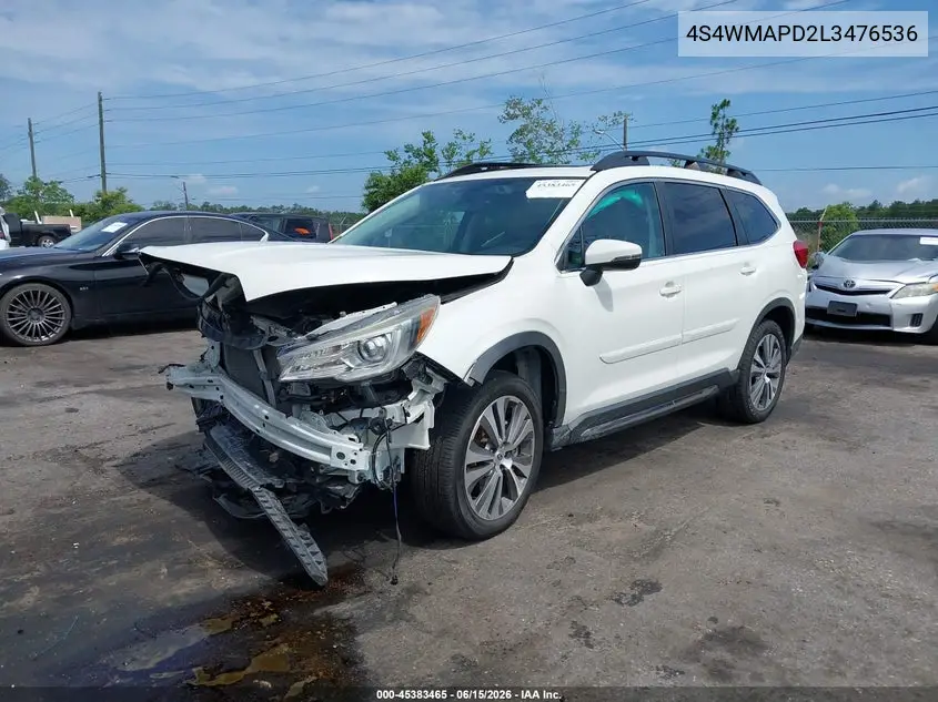 2020 Subaru Ascent Limited VIN: 4S4WMAPD2L3476536 Lot: 45383465