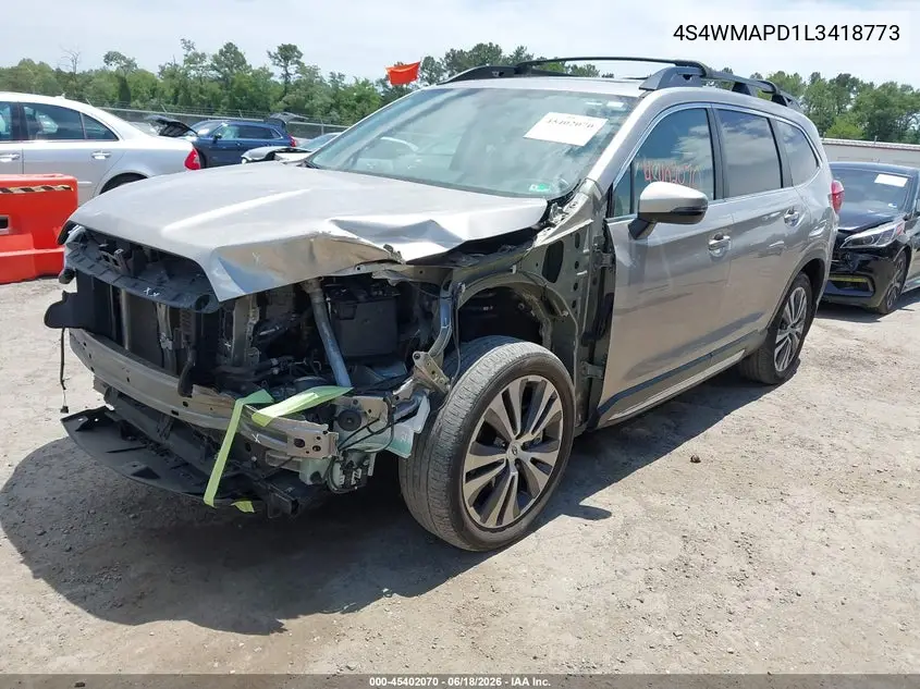 2020 Subaru Ascent Limited VIN: 4S4WMAPD1L3418773 Lot: 45402070