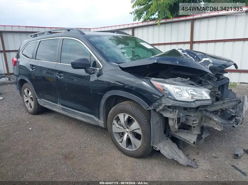 2020 Subaru Ascent Premium VIN: 4S4WMACD6L3421335 Lot: 45407178