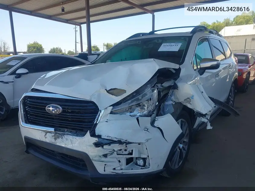 2020 Subaru Ascent Touring VIN: 4S4WMARD6L3428616 Lot: 45450535