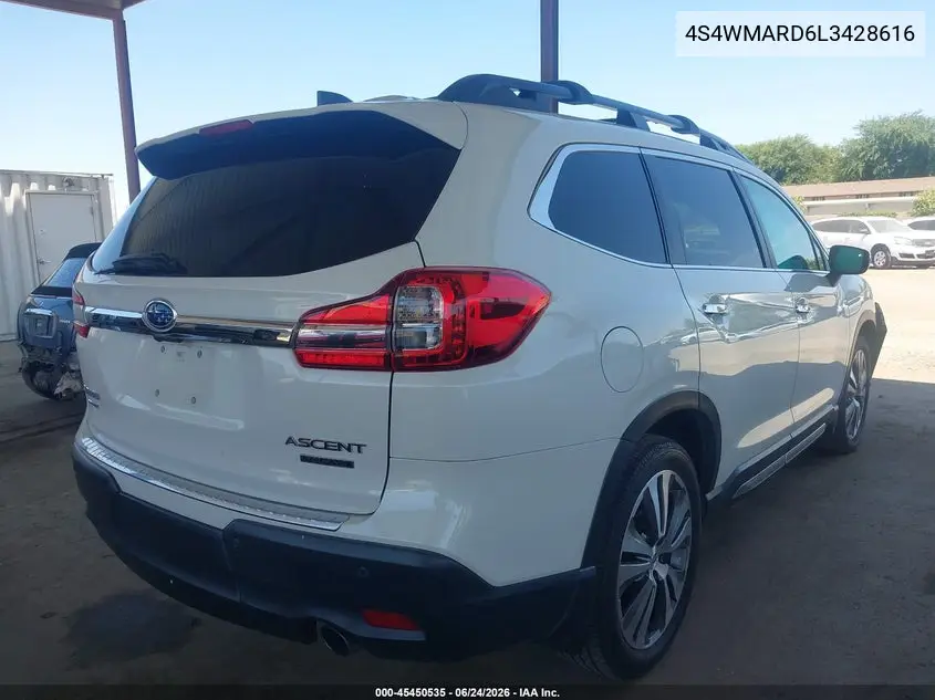 2020 Subaru Ascent Touring VIN: 4S4WMARD6L3428616 Lot: 45450535