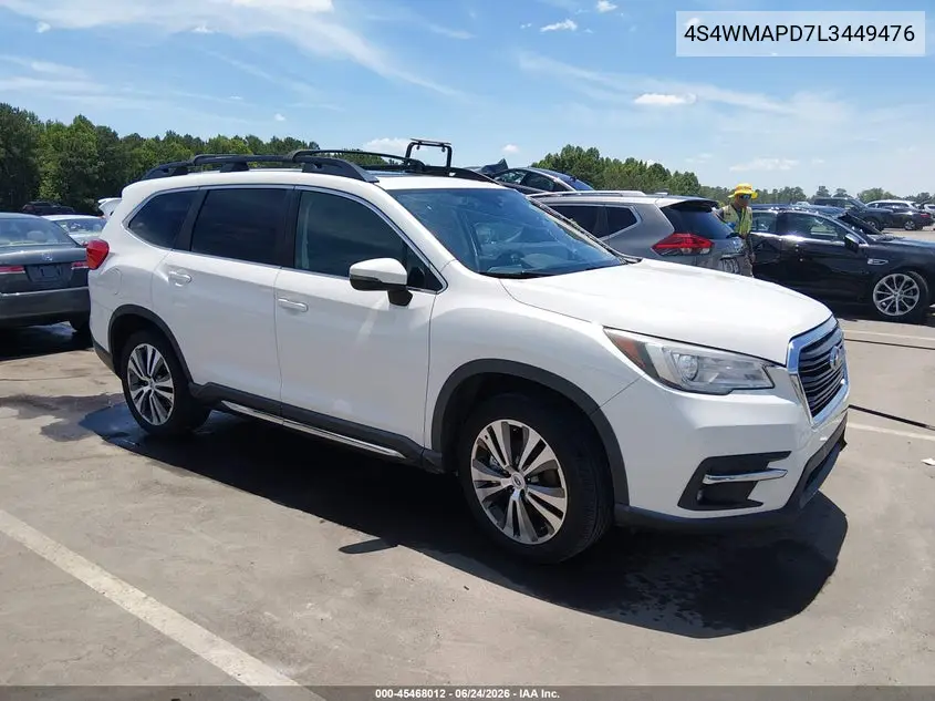 2020 Subaru Ascent Limited VIN: 4S4WMAPD7L3449476 Lot: 45468012