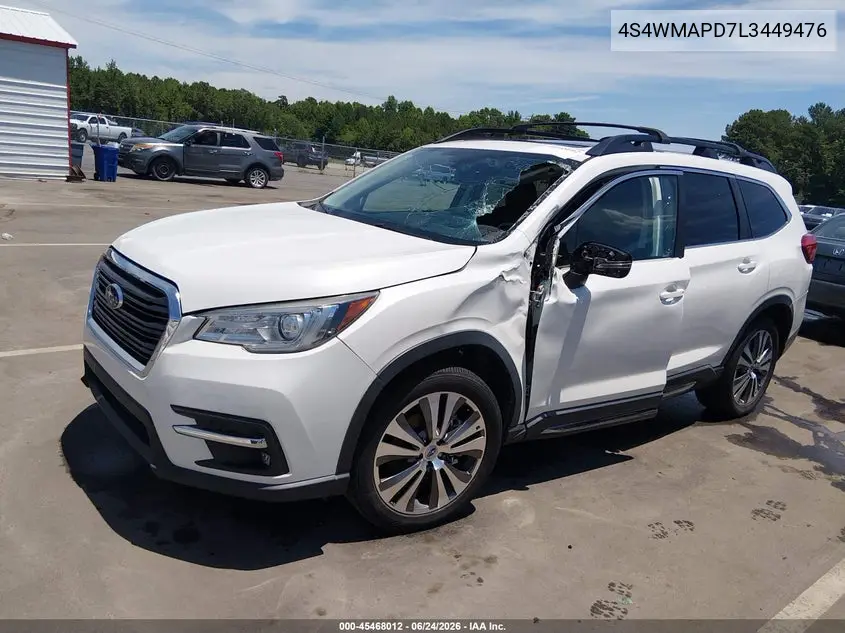 2020 Subaru Ascent Limited VIN: 4S4WMAPD7L3449476 Lot: 45468012