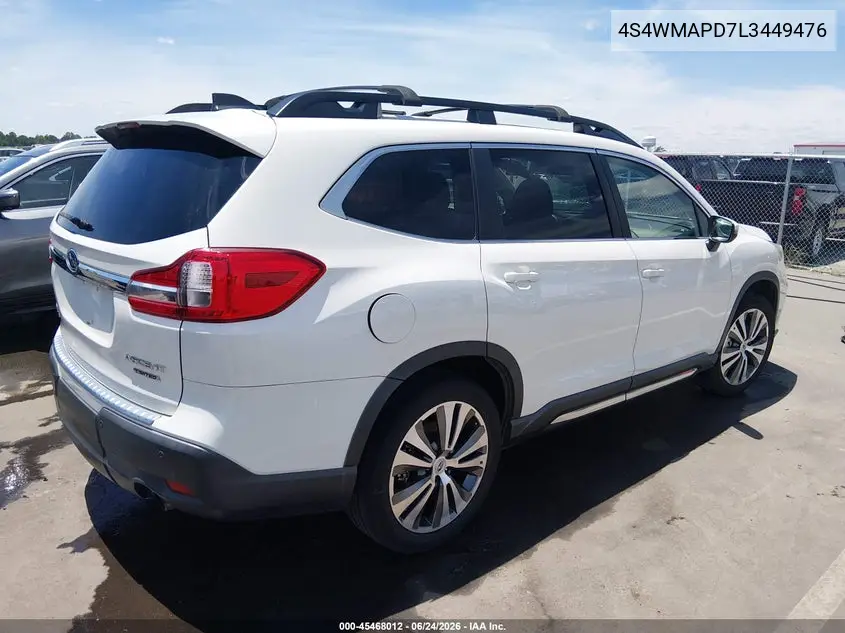 2020 Subaru Ascent Limited VIN: 4S4WMAPD7L3449476 Lot: 45468012