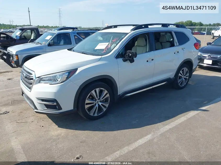 2020 Subaru Ascent Limited VIN: 4S4WMAJD1L3471109 Lot: 45482185