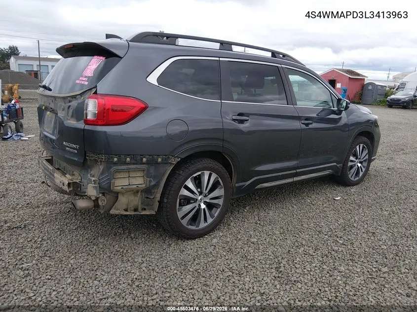 2020 Subaru Ascent Limited VIN: 4S4WMAPD3L3413963 Lot: 45503476