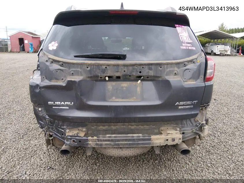 2020 Subaru Ascent Limited VIN: 4S4WMAPD3L3413963 Lot: 45503476