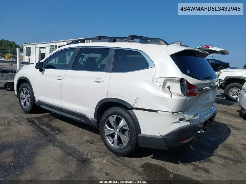 2020 Subaru Ascent Premium VIN: 4S4WMAFD6L3432945 Lot: 45505154