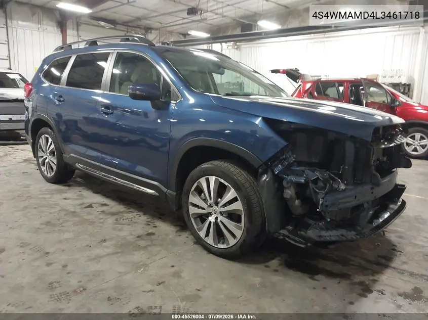 2020 Subaru Ascent Limited VIN: 4S4WMAMD4L3461718 Lot: 45526004