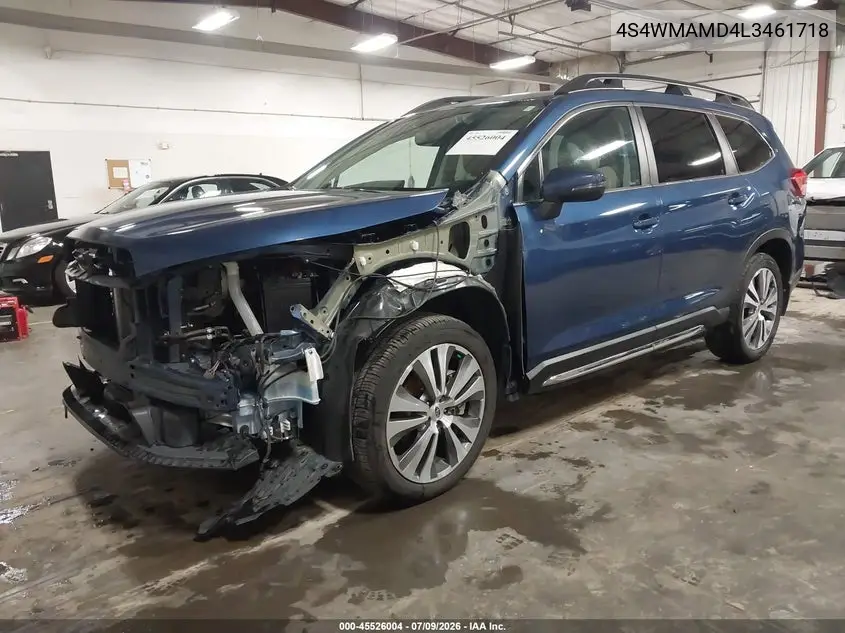 2020 Subaru Ascent Limited VIN: 4S4WMAMD4L3461718 Lot: 45526004