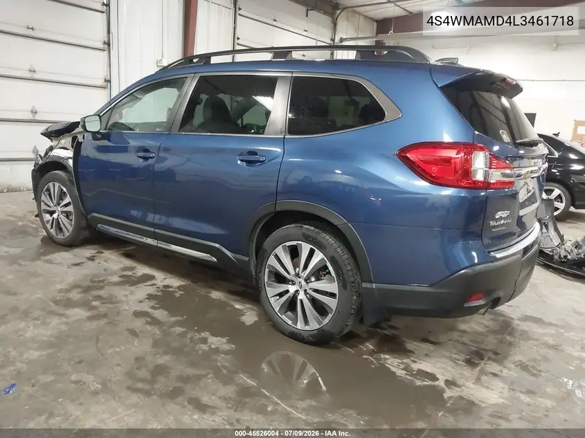 2020 Subaru Ascent Limited VIN: 4S4WMAMD4L3461718 Lot: 45526004
