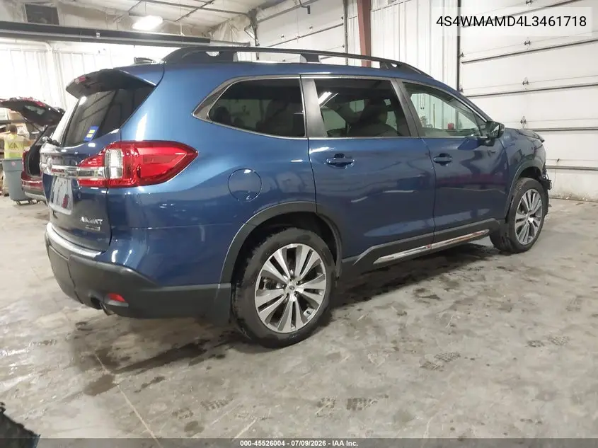 2020 Subaru Ascent Limited VIN: 4S4WMAMD4L3461718 Lot: 45526004