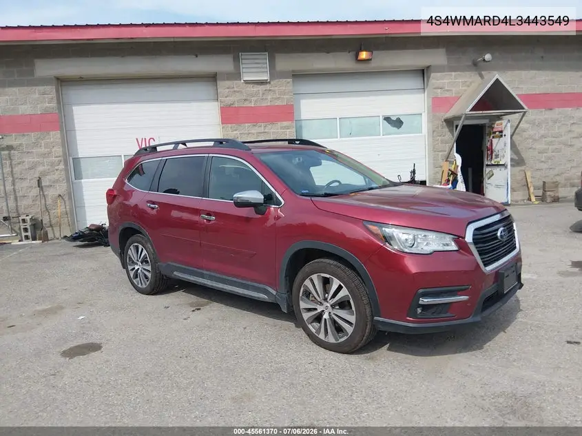 2020 Subaru Ascent Touring VIN: 4S4WMARD4L3443549 Lot: 45561370