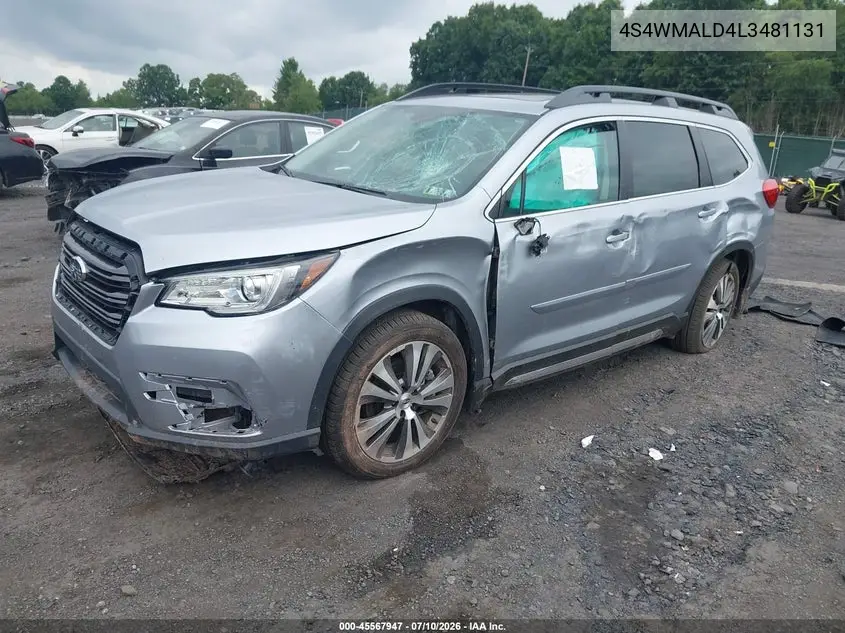 2020 Subaru Ascent Limited VIN: 4S4WMALD4L3481131 Lot: 45567947