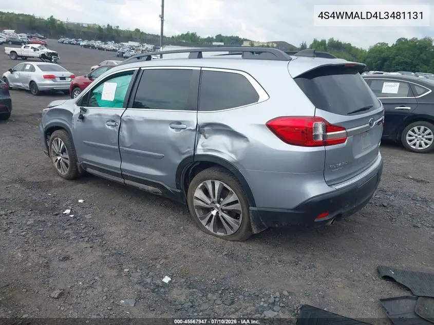2020 Subaru Ascent Limited VIN: 4S4WMALD4L3481131 Lot: 45567947
