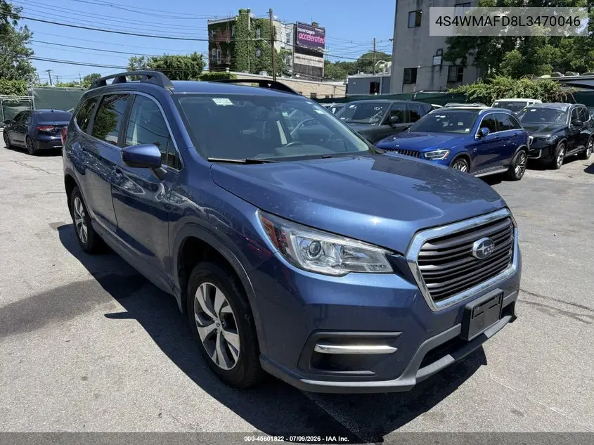 2020 Subaru Ascent Premium VIN: 4S4WMAFD8L3470046 Lot: 45601822