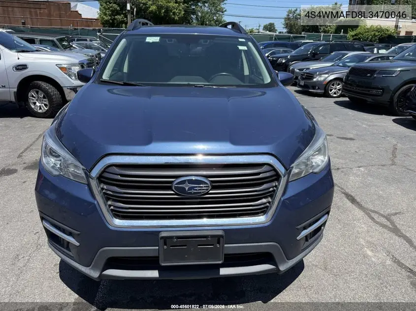 2020 Subaru Ascent Premium VIN: 4S4WMAFD8L3470046 Lot: 45601822