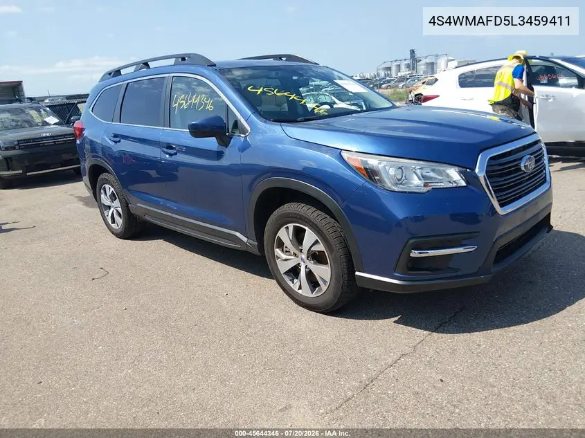 2020 Subaru Ascent Premium VIN: 4S4WMAFD5L3459411 Lot: 45644346