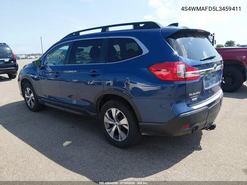2020 Subaru Ascent Premium VIN: 4S4WMAFD5L3459411 Lot: 45644346