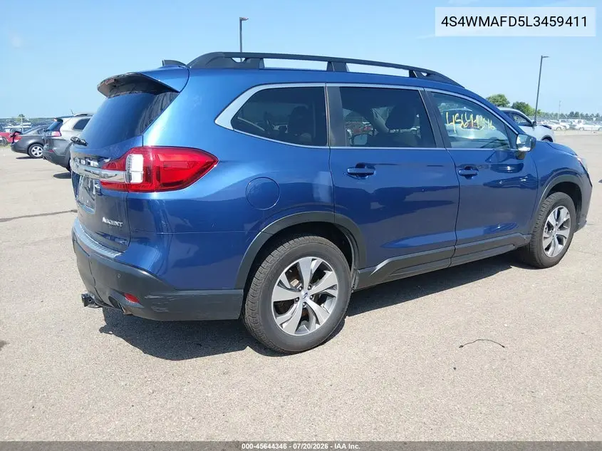 2020 Subaru Ascent Premium VIN: 4S4WMAFD5L3459411 Lot: 45644346