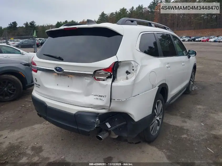 4S4WMAMD4M3448470 2021 Subaru Ascent Limited