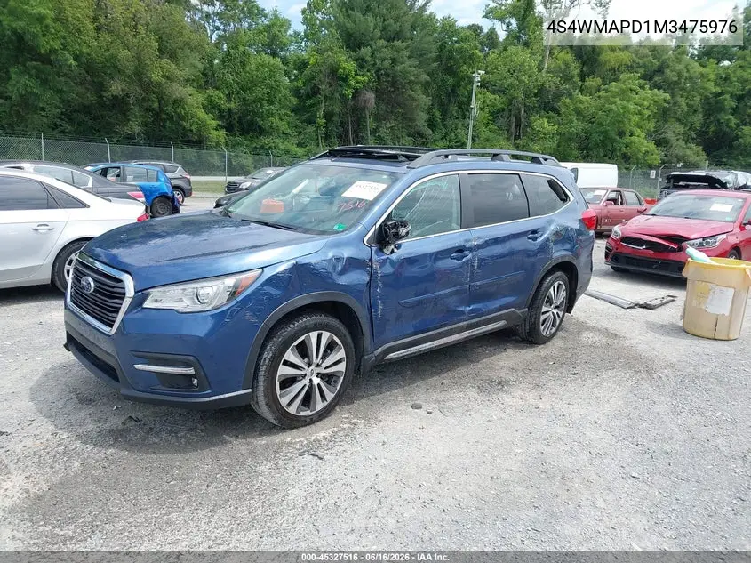 2021 Subaru Ascent Limited VIN: 4S4WMAPD1M3475976 Lot: 45327516