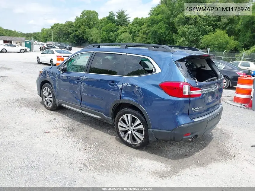 2021 Subaru Ascent Limited VIN: 4S4WMAPD1M3475976 Lot: 45327516
