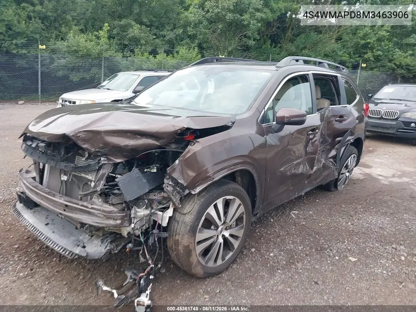 2021 Subaru Ascent Limited VIN: 4S4WMAPD8M3463906 Lot: 45361748
