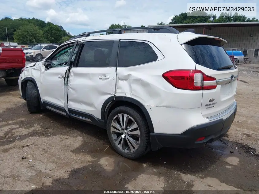 2021 Subaru Ascent Limited VIN: 4S4WMAPD7M3429035 Lot: 45363645