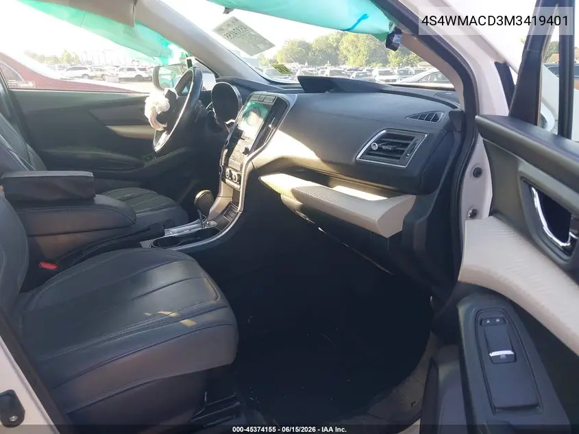 2021 Subaru Ascent Premium VIN: 4S4WMACD3M3419401 Lot: 45374155