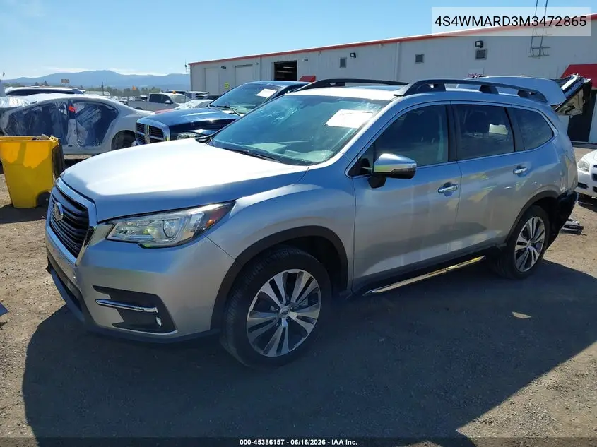 2021 Subaru Ascent Touring VIN: 4S4WMARD3M3472865 Lot: 45386157
