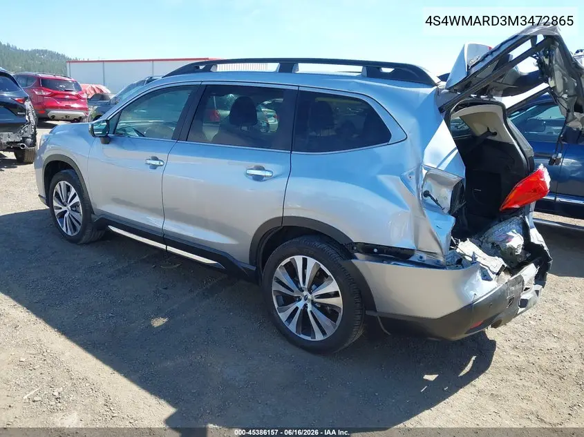 2021 Subaru Ascent Touring VIN: 4S4WMARD3M3472865 Lot: 45386157