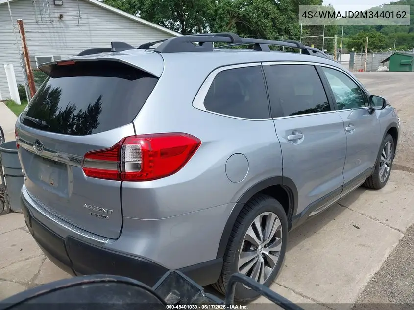 2021 Subaru Ascent Limited VIN: 4S4WMAJD2M3440162 Lot: 45401039