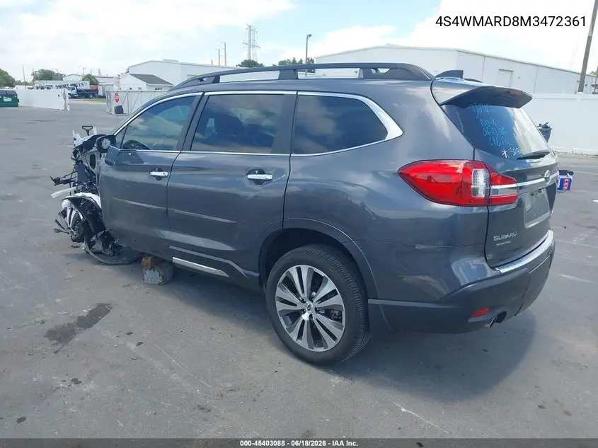 2021 Subaru Ascent Touring VIN: 4S4WMARD8M3472361 Lot: 45403088