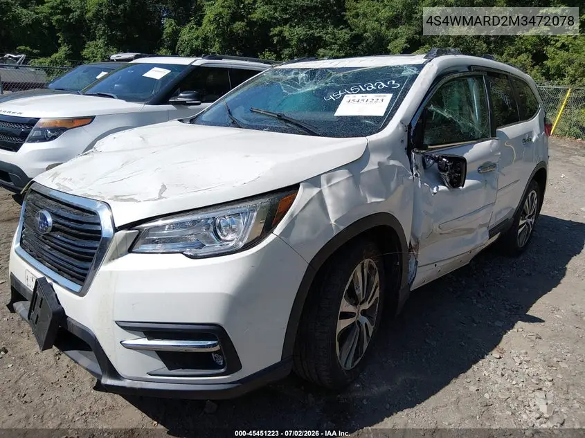 2021 Subaru Ascent Touring VIN: 4S4WMARD2M3472078 Lot: 45451223