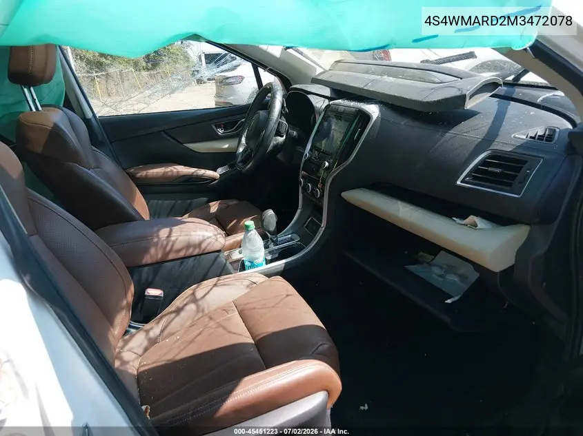 2021 Subaru Ascent Touring VIN: 4S4WMARD2M3472078 Lot: 45451223