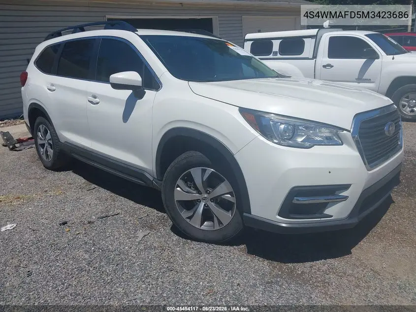 2021 Subaru Ascent Premium VIN: 4S4WMAFD5M3423686 Lot: 45454117