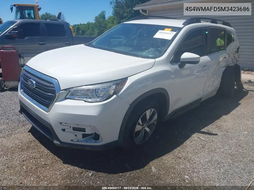 2021 Subaru Ascent Premium VIN: 4S4WMAFD5M3423686 Lot: 45454117