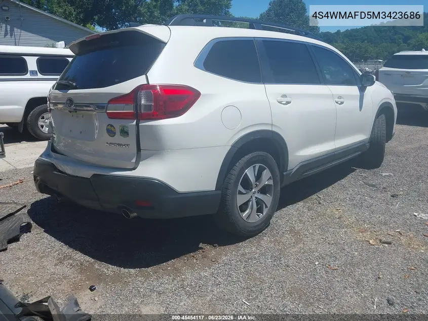 2021 Subaru Ascent Premium VIN: 4S4WMAFD5M3423686 Lot: 45454117