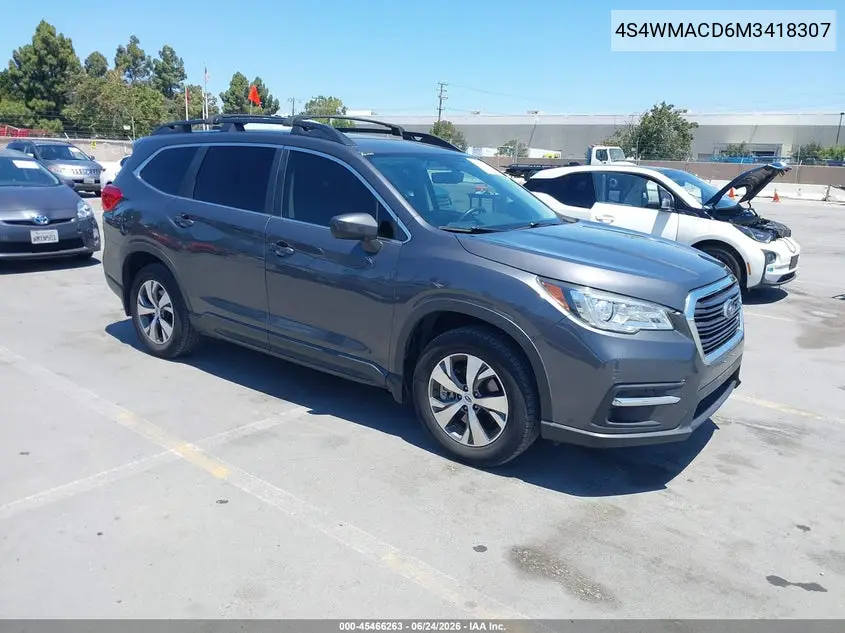 2021 Subaru Ascent Premium VIN: 4S4WMACD6M3418307 Lot: 45466263