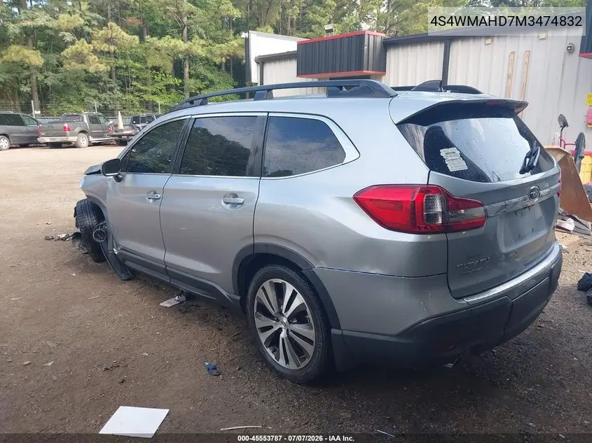 2021 Subaru Ascent Premium VIN: 4S4WMAHD7M3474832 Lot: 45553787