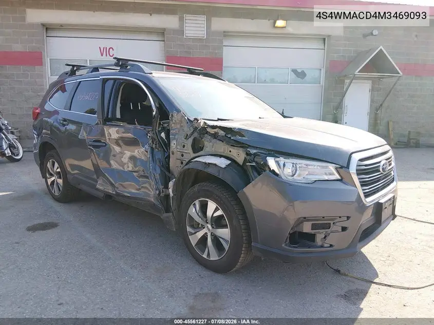 2021 Subaru Ascent Premium VIN: 4S4WMACD4M3469093 Lot: 45561227