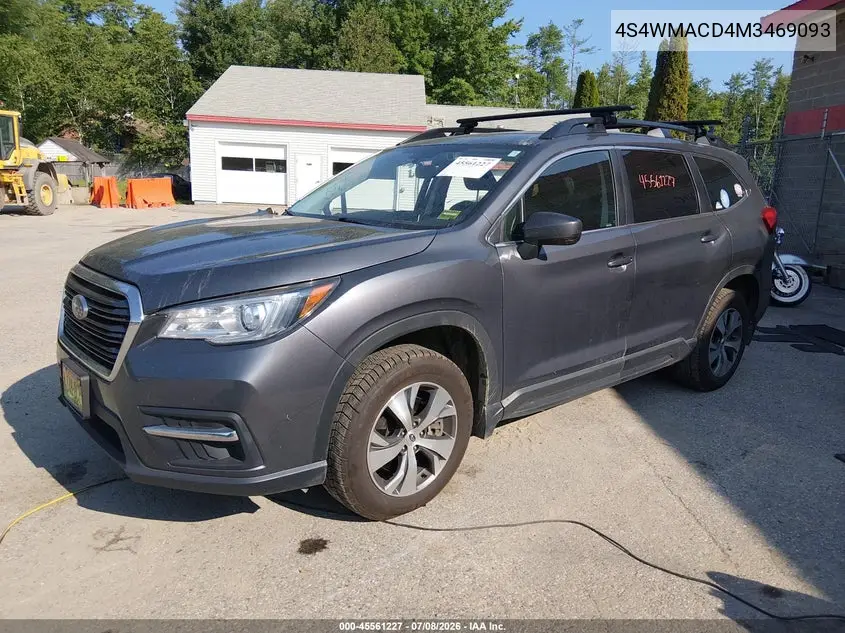 2021 Subaru Ascent Premium VIN: 4S4WMACD4M3469093 Lot: 45561227