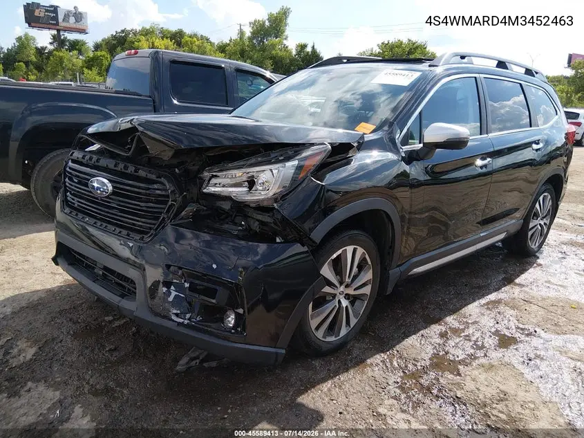 2021 Subaru Ascent Touring VIN: 4S4WMARD4M3452463 Lot: 45589413