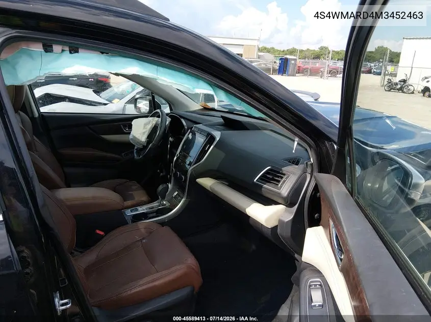 2021 Subaru Ascent Touring VIN: 4S4WMARD4M3452463 Lot: 45589413