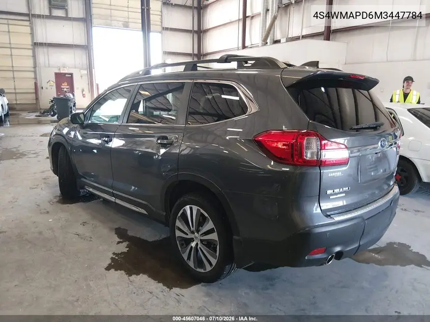2021 Subaru Ascent Limited VIN: 4S4WMAPD6M3447784 Lot: 45607046