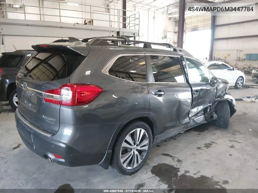 2021 Subaru Ascent Limited VIN: 4S4WMAPD6M3447784 Lot: 45607046
