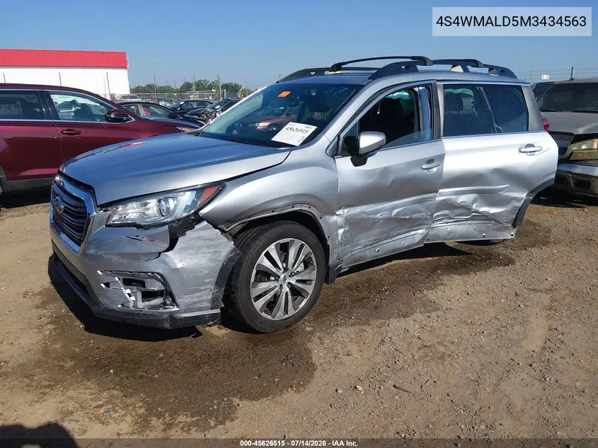 2021 Subaru Ascent Limited VIN: 4S4WMALD5M3434563 Lot: 45626515