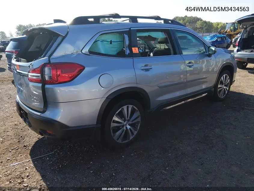 2021 Subaru Ascent Limited VIN: 4S4WMALD5M3434563 Lot: 45626515