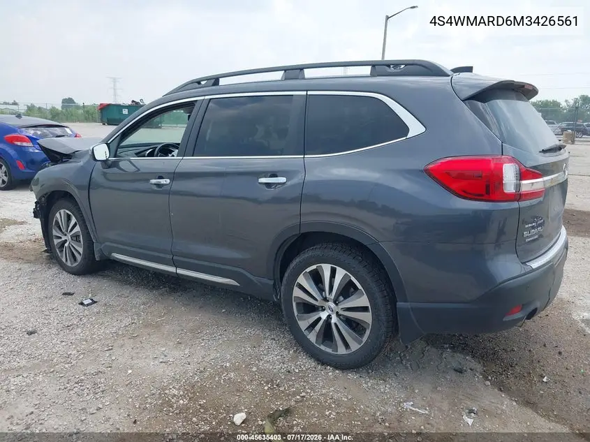 2021 Subaru Ascent Touring VIN: 4S4WMARD6M3426561 Lot: 45635403